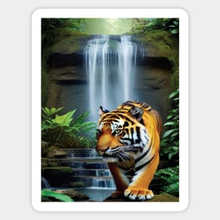 Tiger in jungle Sticker